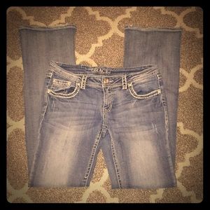 Grace Jeans size 29x32 distressed